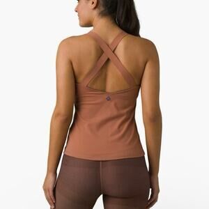 Prana Layna Active Cross Back Shelf Bra Removable Padded Tank Small